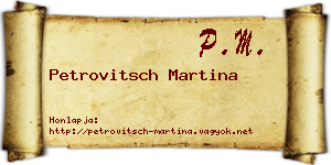 Petrovitsch Martina névjegykártya